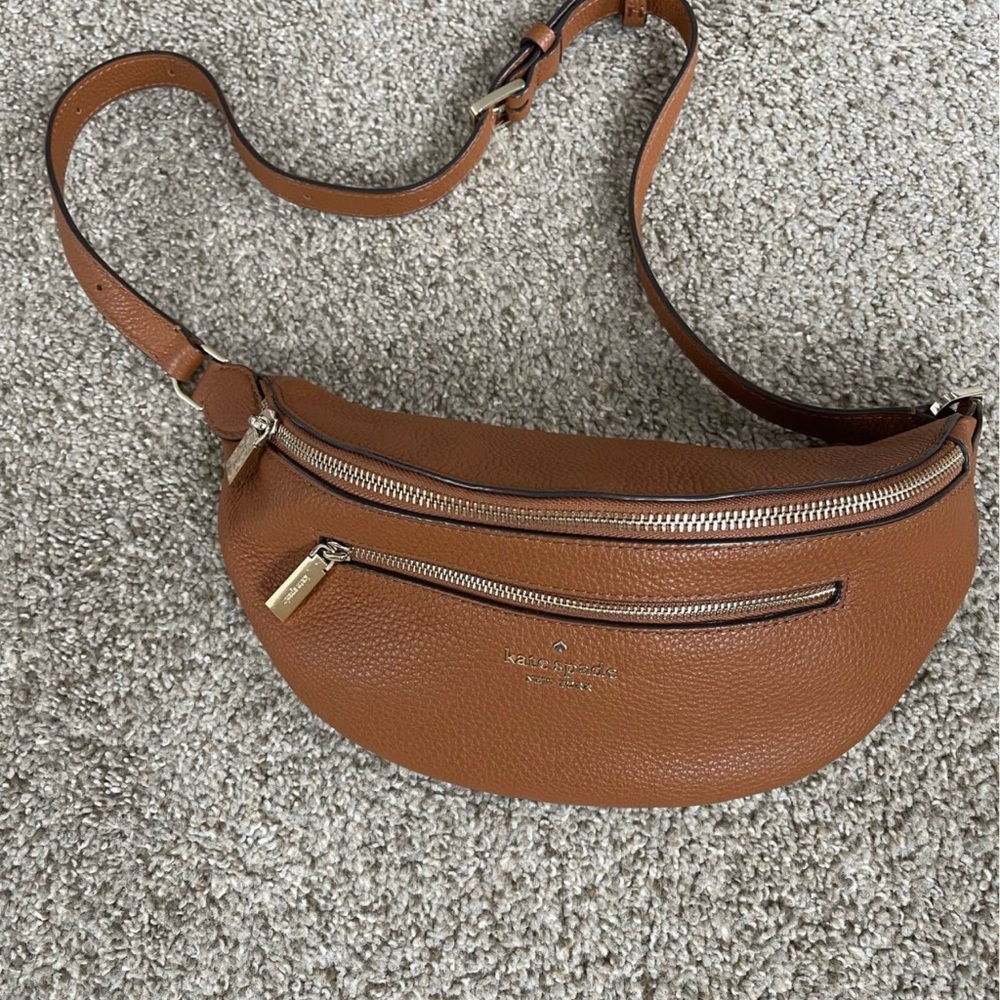 Kate Spade Tan Leather Crossbody Belt Bag